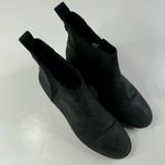 Toms Tom’s Black Nubuck Leather Ankle Booties Size 7 Photo 1