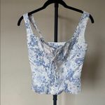 House Of CB  Chicca Blue Floral‎ Top nwot size XS D/DD Photo 2