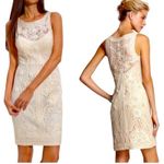 Suewong Nocturne Champagne Cocktail Embroidered Mini Dress Women's Size 6 | 48 Photo 7