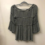 Max Studio  Gray & Black‎ Stripe Top Size XS Photo 5