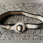 Rachel Zoe Black and Cream Textured Belt Photo 1