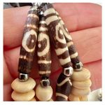 wood and bone elephant multi strand necklace Brown Photo 10