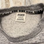PINK - Victoria's Secret  women's small gray/black cropped sweatshirt Photo 3