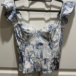 Dress Forum NWT  Blue and White Corset Women's Top. Photo 0