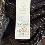 Aerie OFFLINE By Snowday Mock Neck Sweater Pullover Gray Black Speckled XL Photo 6