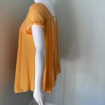 Free People orange lace asymmetric t-shirt Photo 3