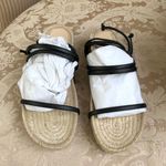 ALOHAS Rayna Leather Strappy Tie Espadrille Sandals in Black Size 6.5 Photo 5