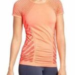 Athleta Orange Jet Stripe Fastest Track Tee Photo 0