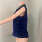 Mountain Hardwear  WOMEN'S MEDIUM Polyester Tech Fleece Vest Blue/Black #192 Photo 9