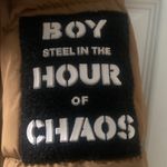 Brown Puffer Coat with Faux Fur Hood Size L Photo 4