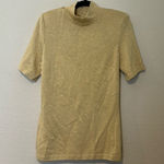 St. John Vintage  Gold‎ Mock Neck Short Sleeve Long Santana Knit Top  Size Medium Photo 0