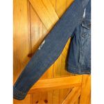Boom Boom Jeans Boom Boom Denim Jacket Womens Size Medium Blue Distressed Casual Pockets (8111) Photo 2