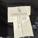 Sorella Vita Navy Blue Sequin Maxi Dress V-Neck Sleeveless Bridesmaid Guest 8 Photo 5
