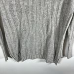 Vince  Cashmere Wool Pullover Crew Neck Ribbed Geometric Sweater Light Gray Sz XS Photo 9