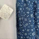 Free People NEW Blue & White Dot & Floral Printed Wide Leg High Rise Jean Pants Photo 3