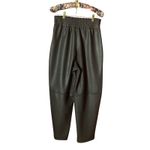 ZARA  Black Faux Leather Joggers • High Waist • Stretch • Women’s S Photo 3