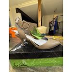 Sam Edelman Okala Strappy Slingback Pumps Heels size 9.5 Nude Leather Photo 1