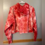 Zoozatz University of Nebraska Hoodie Sweatshirt Tie Dye Red White Womens Medium Photo 3