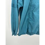 Denim & Co Canyon Retreat Blue French Terry Pullover Seaming Detail Women Small Photo 4