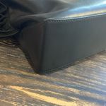 Donna Karan Belmore Small Black Leather Fringe Shoulder Bag Photo 4