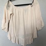 Forever 21 Flowy Cream Top Photo 2