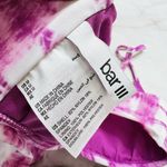 Bar III PURPLE FUCHSIA Summer Stripes V-Wire Bikini Swim Top M Bralette New Photo 4