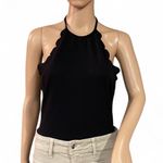 NWOT! MARYSIA Mott Maillot Black Swimsuit Bodysuit Scalloped Edge Backless Size Large Photo 1