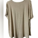 Cream and Tan Relaxed Boxy Short Sleeve Tee Size 2X Photo 1