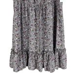 Nine Britton NWT Floral Dress Womens XL Gray Off Shoulder Ruffle Cottagecore Photo 2