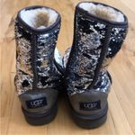 UGG Boots in Sequins Silver and Blue Size 7 Photo 4