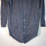 Beldini Belldini High Low Knitted Tunic Pearl Button Blouse Women Size Large Dark Grey Photo 2