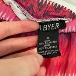 A Byer A. BYER Pink Magenta Coral Multi Ikat Chevron Aztec Boho Pull On A-Line Skirt M Photo 1