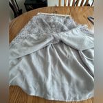 Uterque Feathered Fringe Button Up Maxi Skirt Western Size 28 Rare Designer Silver Size M Photo 8