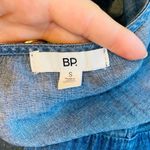 BP . Chambray tie waist ruffle sleeve crop top Photo 2