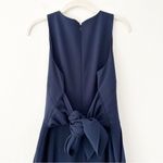 Eliza J  Sleeveless Pleated Crepe Jumpsuit in Navy Blue | 8 Photo 9