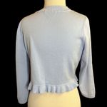 Talbots Baby Blue Ruffled sweater Photo 1