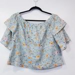 LAIA Eyelet Ditsy Floral Blouse Size M Photo 0