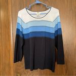 Talbots Petites Shades of Blue Knit Sweater Photo 1