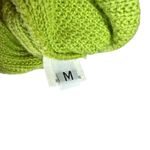 Margaret Winters Lime Green Textured Knit Top w/ Plaid Accents Size Medium Photo 6