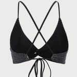 Berlook Black Polka Dot X Cross Bikini TOP ONLY 67 Size M Photo 6