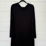 Eileen Fisher  Women’s Large Black Stretchy Dress Longsleeve Photo 0