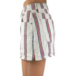 Reformation Charlie Women's White Multicolor Striped Button High Rise Shorts 28 Photo 1