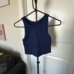 Navy blue high neck cropped tank top Size undefined Photo 1