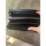 Guess by Marciano Guess Huntley Large Zip Around Wallet Black Lizard Embossed Faux Leather Photo 4