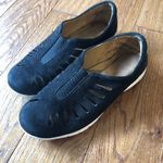 SALE Comfortivia black suede cut out slides size 6 Black Photo 1