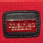 Charles David Quilted Black Bow Satchel Bag | Faux Leather Red Lining Top Handle Photo 7