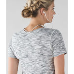 Lululemon Womens  What The Sport Tee Gray Black White Short Sleeve T-Shirt Size S Photo 9