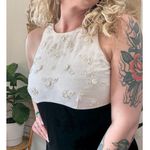 Rhapsody 90s Black and White Beaded Gown size 12 Photo 5