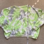 Free People NEW A Cut Above Oversized Crew Neck Sweatshirt Citron Grey XS NWT Photo 3