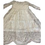 Sundance  Boho Floral Embroidered Cream Sheath Midi Dress Size XS‎ Photo 9